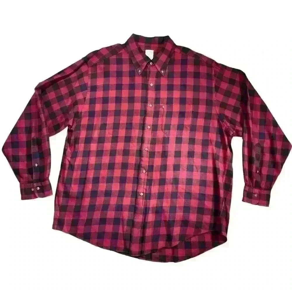 Brooks Brothers The Original Polo‎ 346 Festive Flannel Cotton Collared Shirt